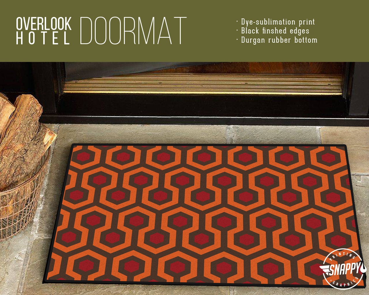 Altarik Non-Slip Geometric Outdoor Doormat