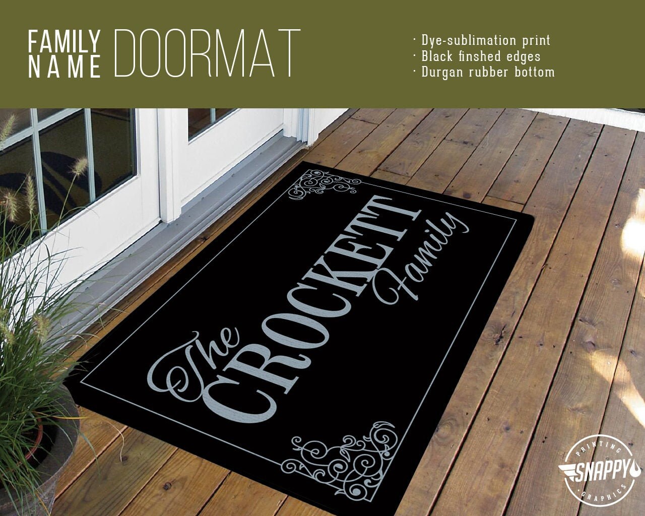 Personalized Doormat Custom Doormat 24 x 36 Etsy