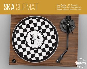 Ska 2 Tone Turntable Slipmat – 12" Felt Record Player Mat