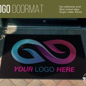 Custom Doormat for your business!  - Custom Logo Doormat, Dye-Sublimation , Weatherproof, Indoor/Outdoor Personalized Doormat
