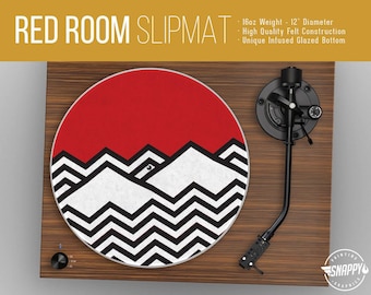 Twin Peaks Red Room Turntable Slipmat - Glazed Bottom 12" Felt