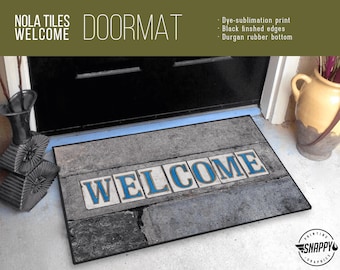 New Orleans Tiles Welcome Mat – NOLA Indoor/Outdoor Rug