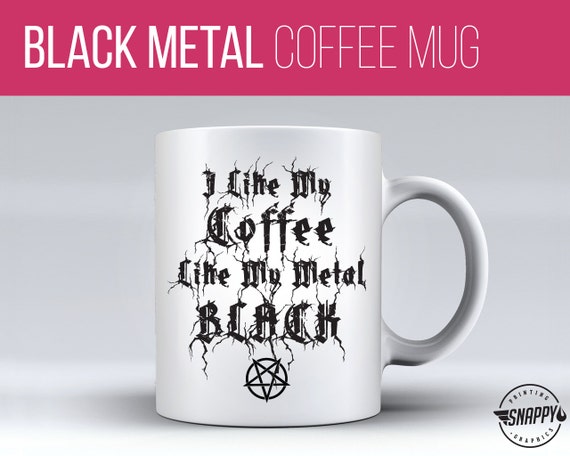 Black Metal Coffee Mug - Black