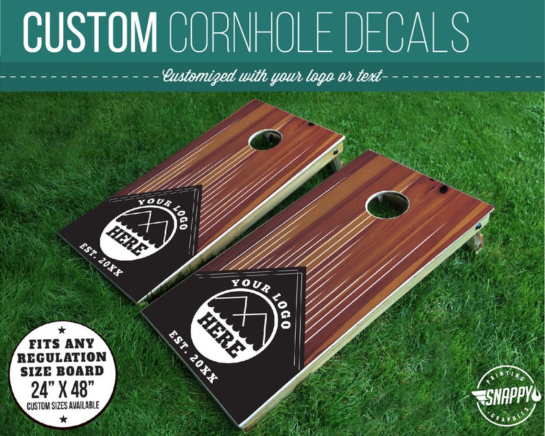 Pinstriped Cornhole Vinyl Decals Bag Toss Board Wraps Add Etsy