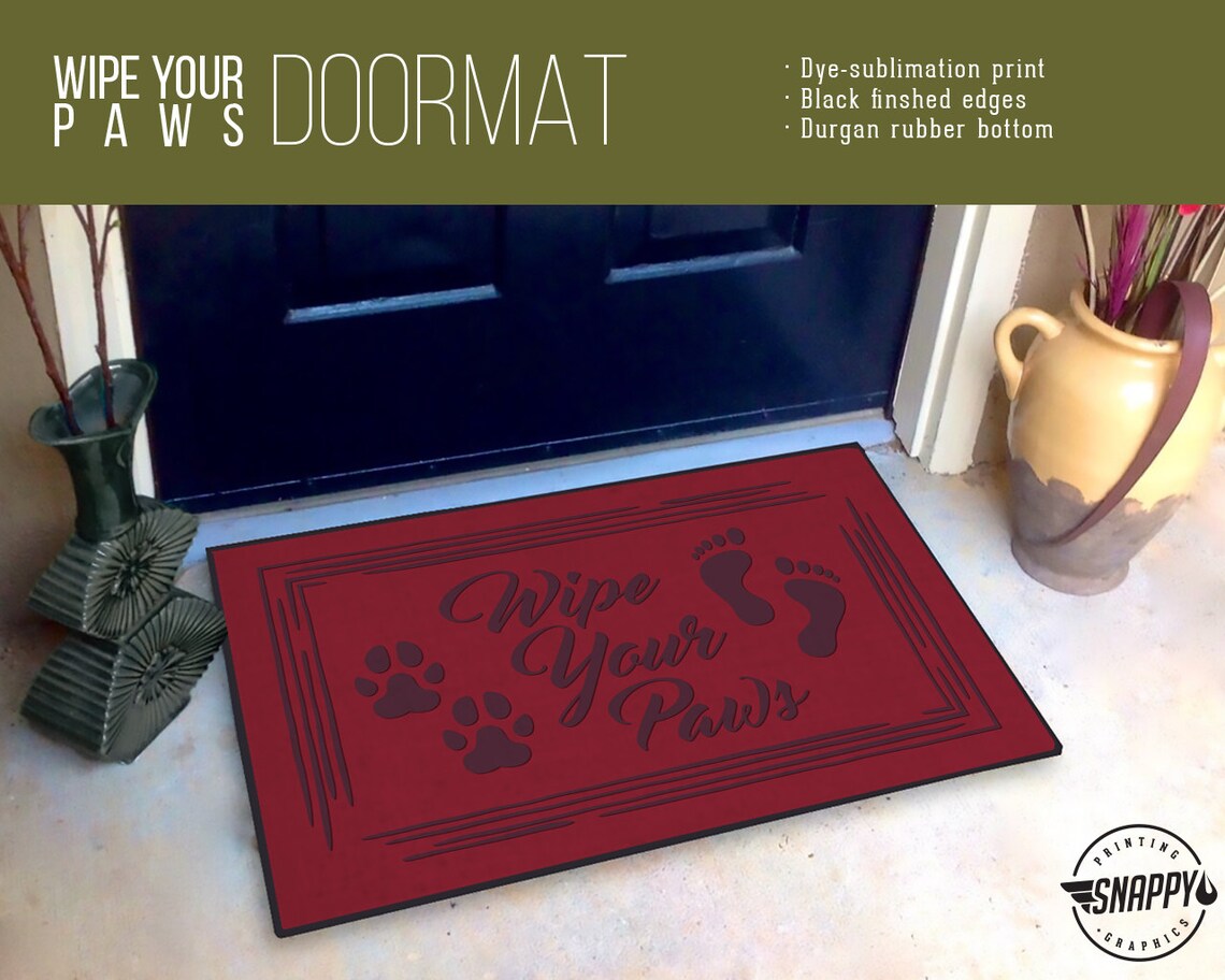 Wipe Your Paws Mat/Doormat/Rug 24 x 36 Etsy