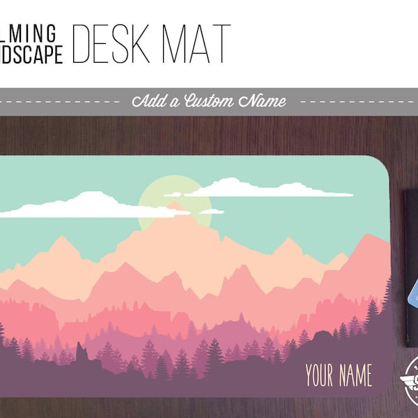 Custom Calming Landscape Desk Mat – Minimalist Mousepad