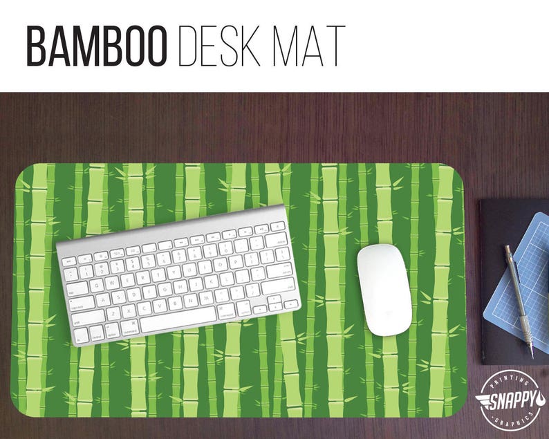 Bamboo Pattern Desk Mat 2 Sizes High Quality Digital Etsy
