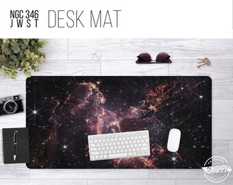 JWST NGC 346 Nebula Desk Mat – Large Mousepad