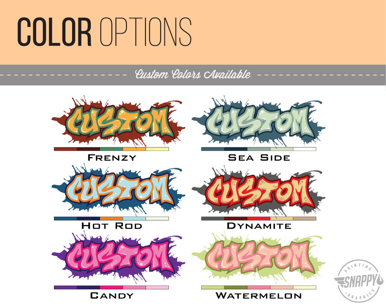 Custom Graffiti Name Style and Color Scheme Wall Decal - Etsy