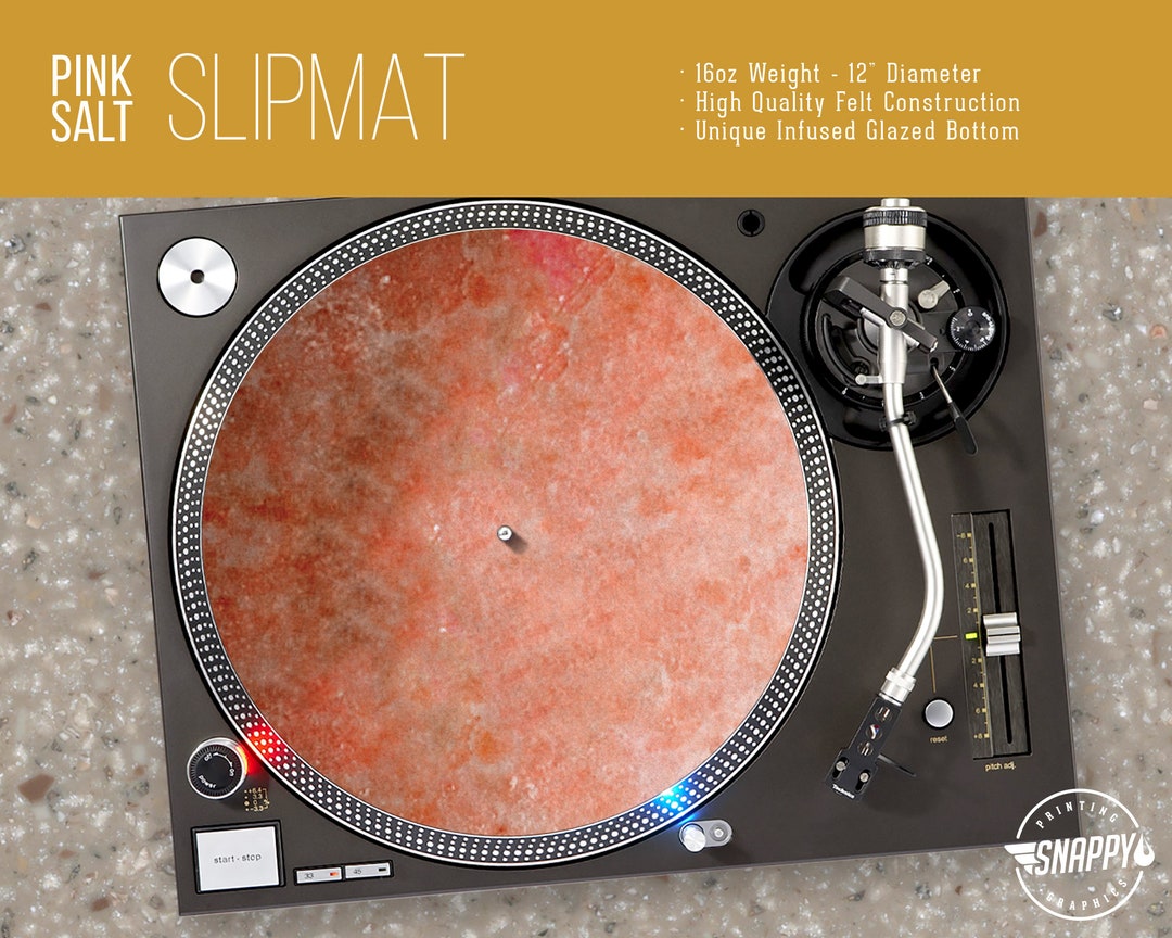 Pink Salt Turntable Slipmat 12 and 7 LP Record Player, DJ Slipmat 16oz Felt W/ Glazed Bottom Etsy
