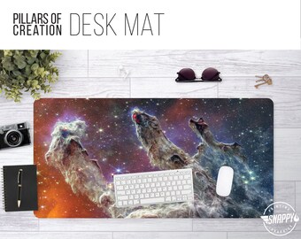 Pillars of Creation Desk Mat – JWST Space Image, Large Mousepad