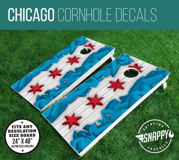Chicago Flag 3D Graffiti Cornhole Decals Bags Original - Etsy.de