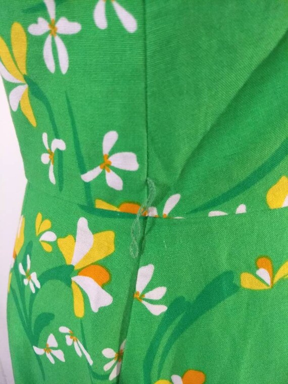 Vintage Swim Dress, Green Floral Malia Honolulu S… - image 6