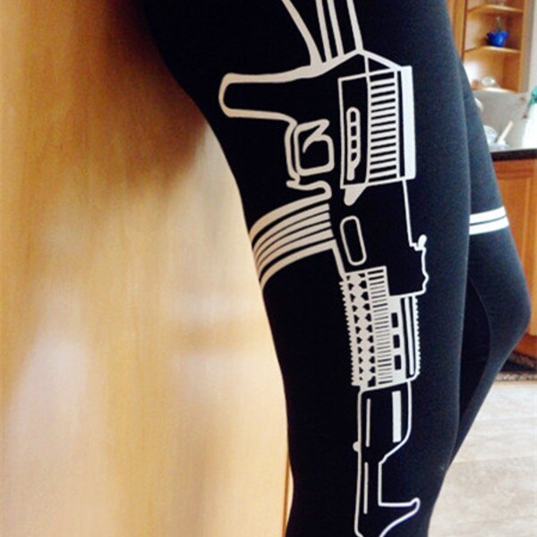 FREE Shipping Gun Leggings/ Active wear/ Rave Leggings
