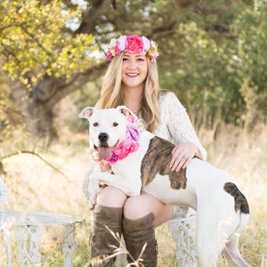 Mommy/Doggie Flower Crowns - Dog Flower Crowns - Flower Collar - Photo Shoot - Photo Prop - Dog Accessory