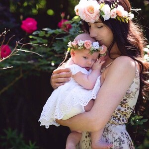 Mommy and Me Flower Crowns - Mother Daughter Crowns - Custom Made - Mommy and Me Accessories - Floral Headband - Photo Prop