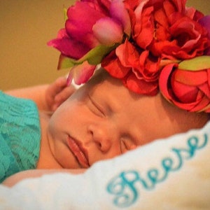 Baby Headbands, Baby Girl Headband, Baby Flower Crown , Newborn Flower  Headband, Newborn Headband, Infant Headband, Newborn Photo Prop, Bows 