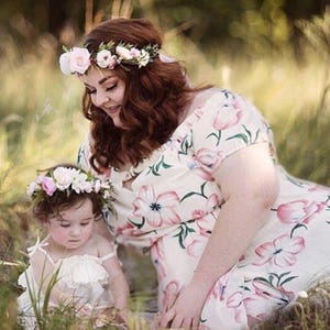 Mommy and Me Flower Crown - Mother Daughter Flower Crowns - Boho Flower Crown - Custom Made - Photo Prop - Floral Headband
