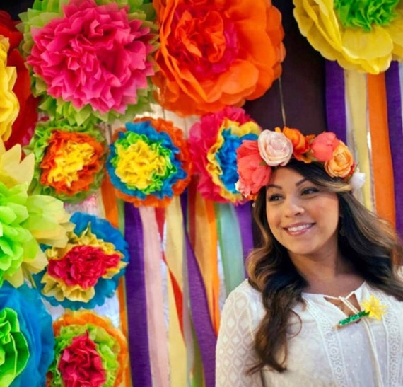 Fiesta Flower Crown - Custom Made - Frida Kahlo Crown  display picture 3