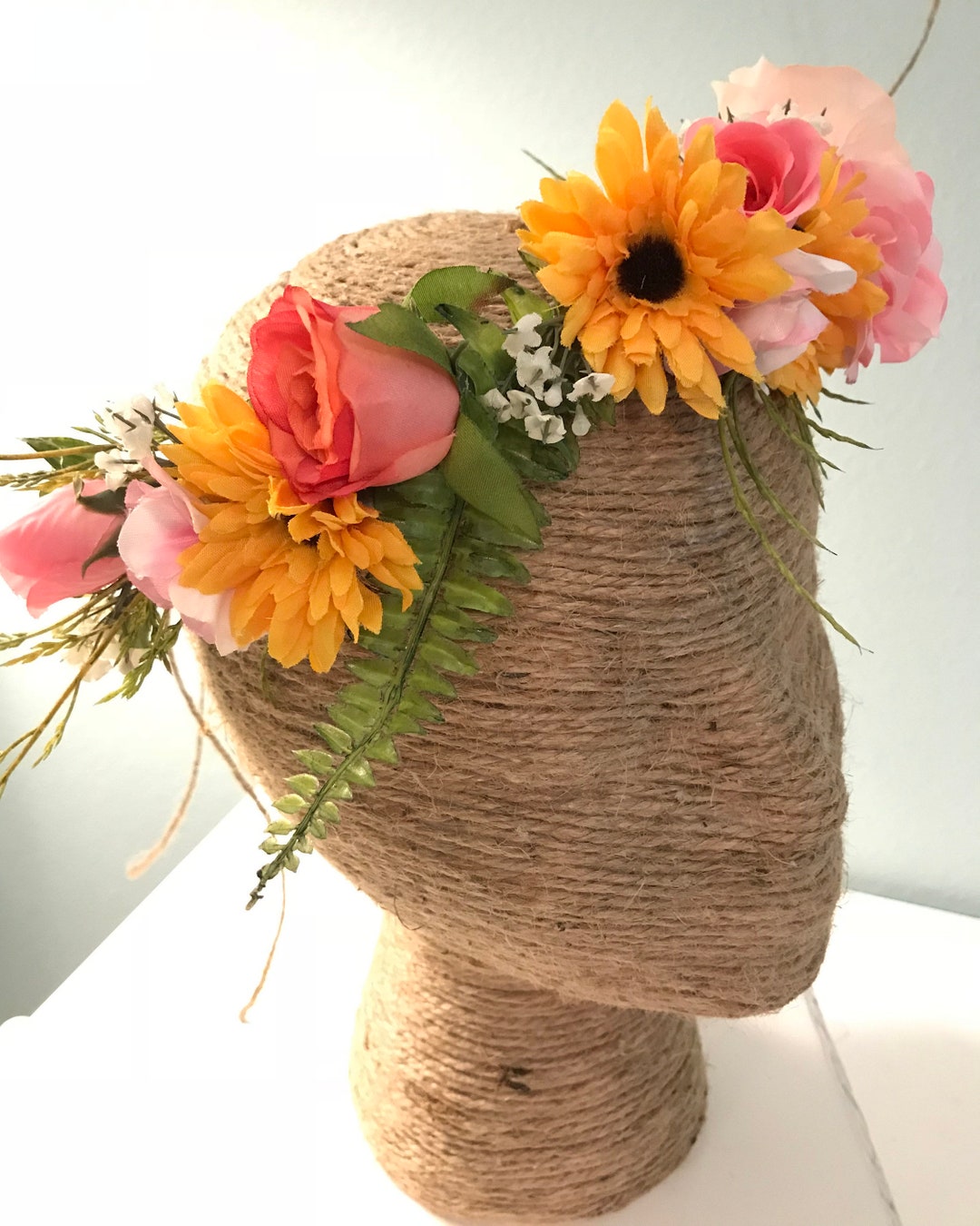 Adult Summer Flower Crown - Custom Made - Spring Flower Crown - Floral ...