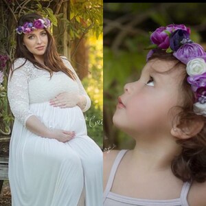 Mommy and Me Flower Crowns - Large Flower Crown Set - Mother Daughter Flower Crowns - Photo Prop - Floral Headband