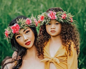 Moana Inspired Mommy and Me Set Flower Crown Set