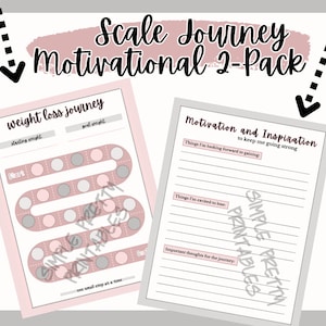 Scale Journey Printable Pack - Weight Loss Progress Motivation Package ...