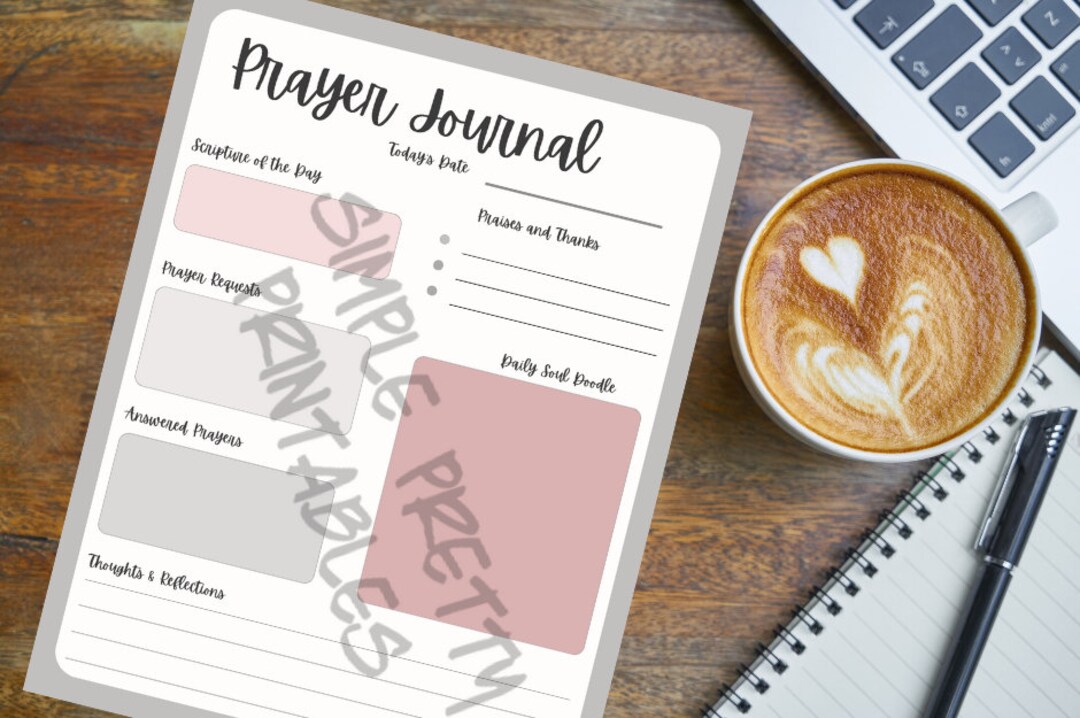 Daily Prayer Journal - Minimalist Printable - Simple One Page Digital Download - Etsy