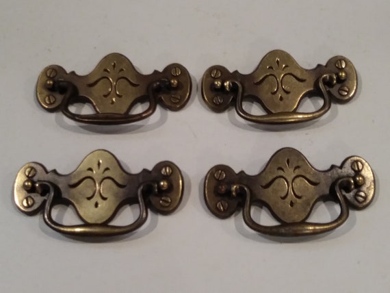 Antique Brass Drawer Pulls 1880 Drawer Pulls Antique Dresser Etsy