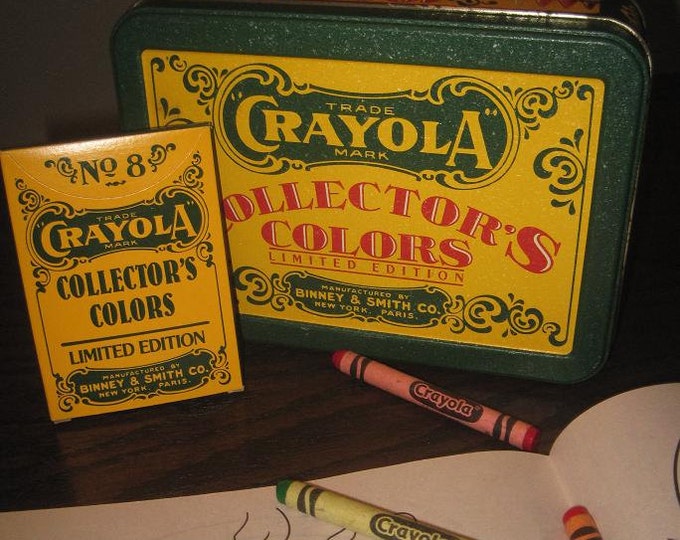 Vintage 1990 Crayola Collector's Colors Limited Edition Tin1990
