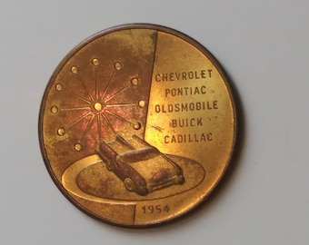折*紙様 Monro モンロー　Round Cusion Vintage 1954 General Motors Brass Spinner Token-general Motors