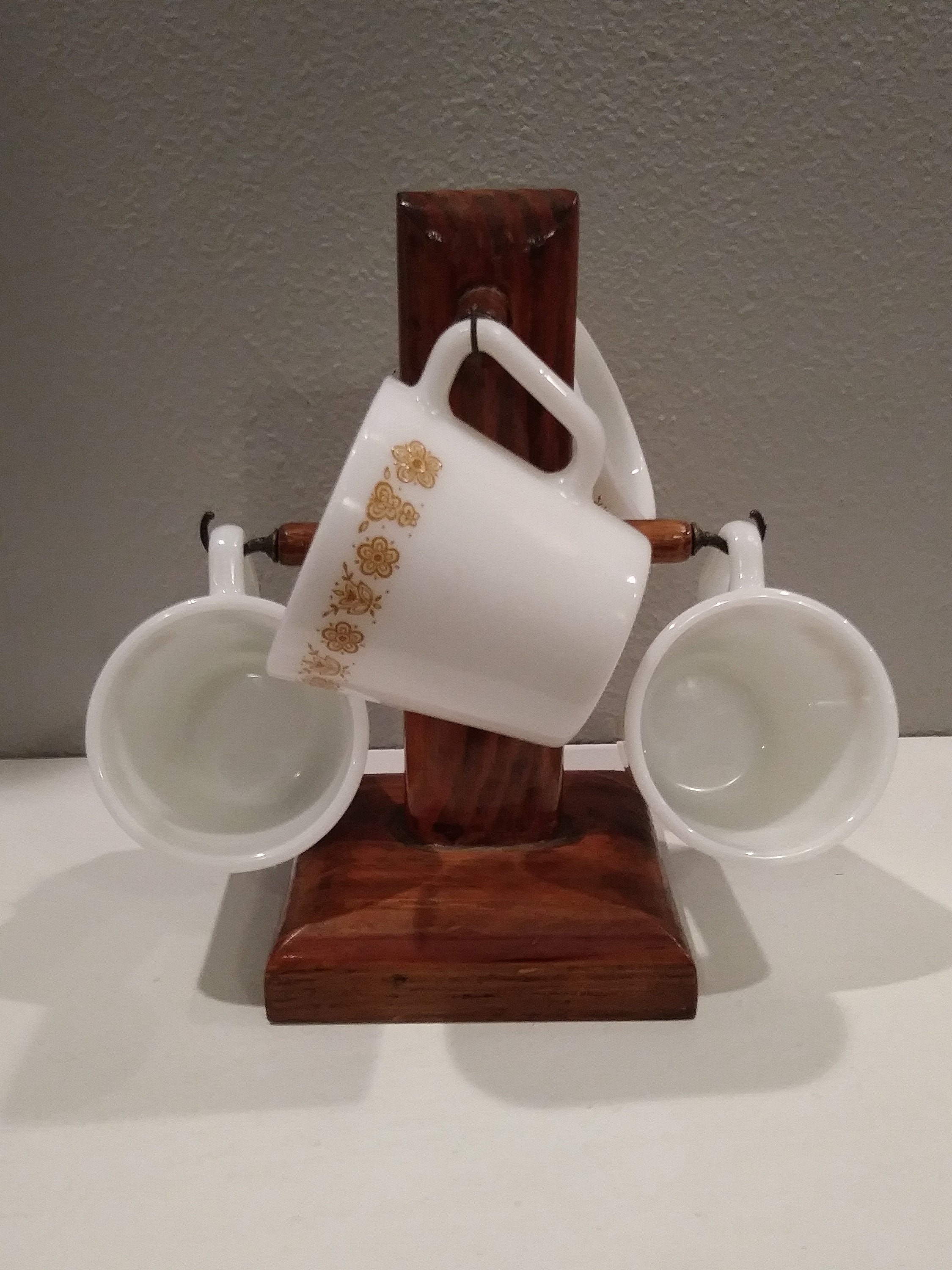 Vintage Handmade Wood Coffee Cup HolderUnique Coffee Mug Etsy