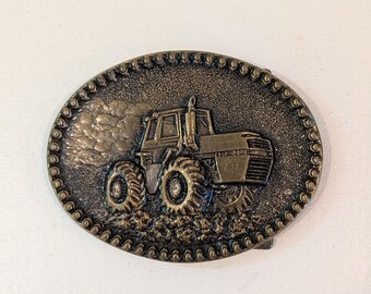 Vintage Solid Brass CASE TRACTOR Belt Buckle Limited Edition 1979 Collectible Buckle-Oval Brass Case Tractor Buckle-Tractor-Farmer Gift
