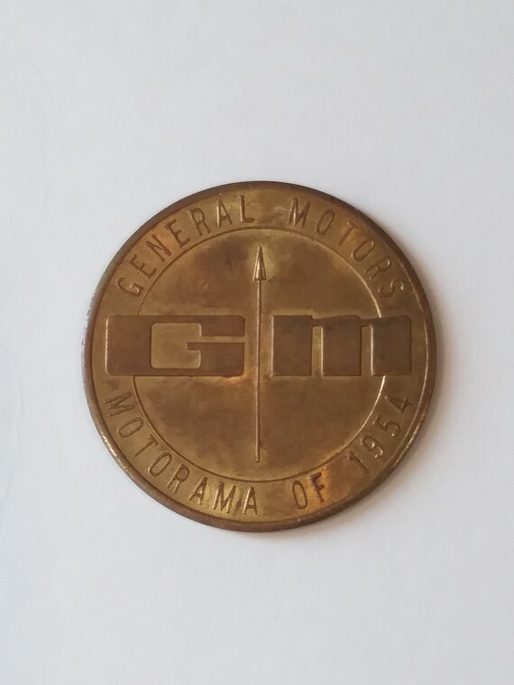 Vintage 1954 General Motors Brass Spinner Token-general Motors