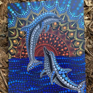 Dolphin Painting - Print - Etsy