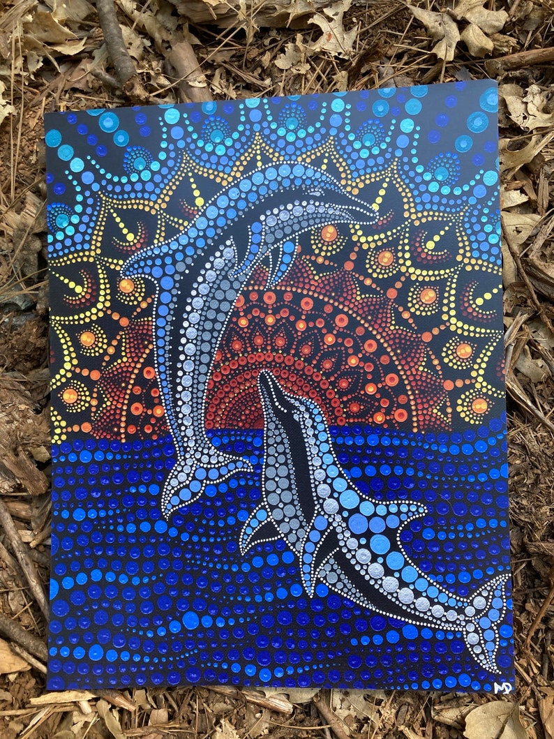 Dolphin Painting - Print - Etsy