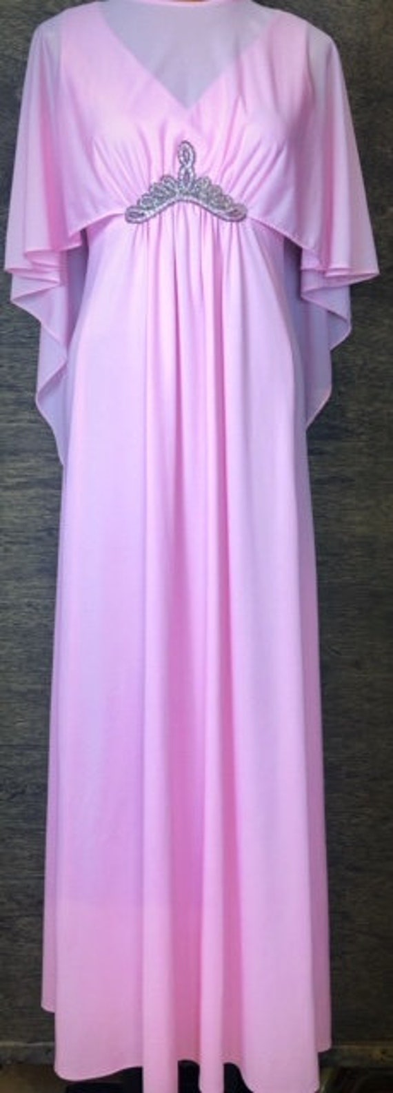 Vintage 1960's Pastel Pink Sleeveless Maxi Dress W