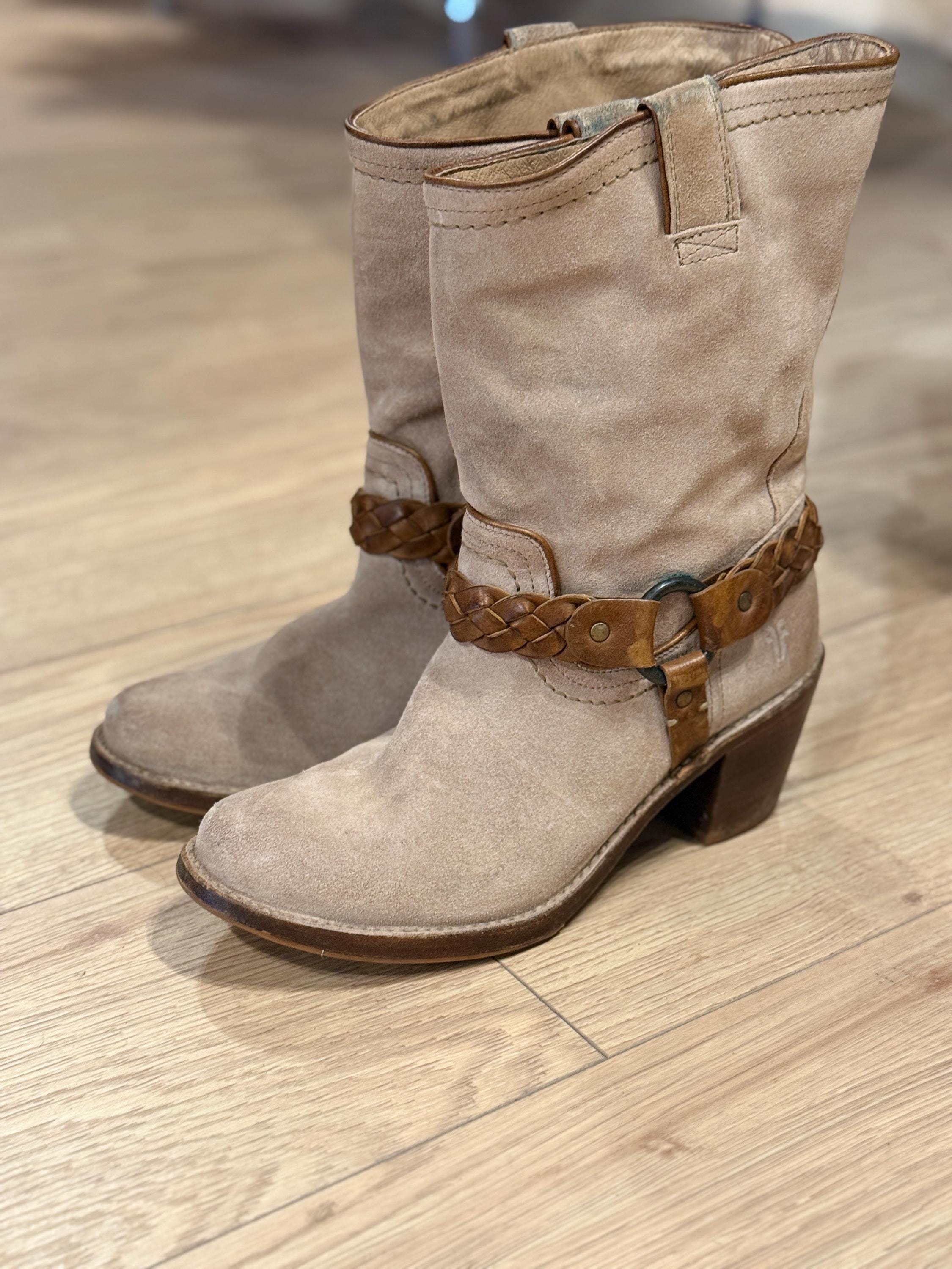 FRYE ハーネスリングMULE VTG FRYE Belted Harness Riding Mules SZ 6 M Brown Leather