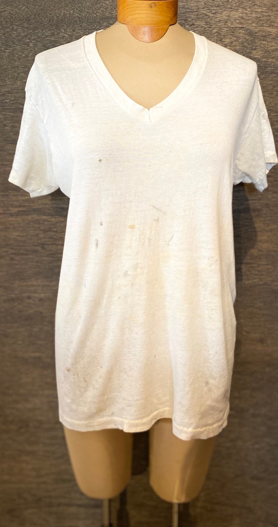 Vintage 80's Paper Thin Hanes Thrashed Tshirt