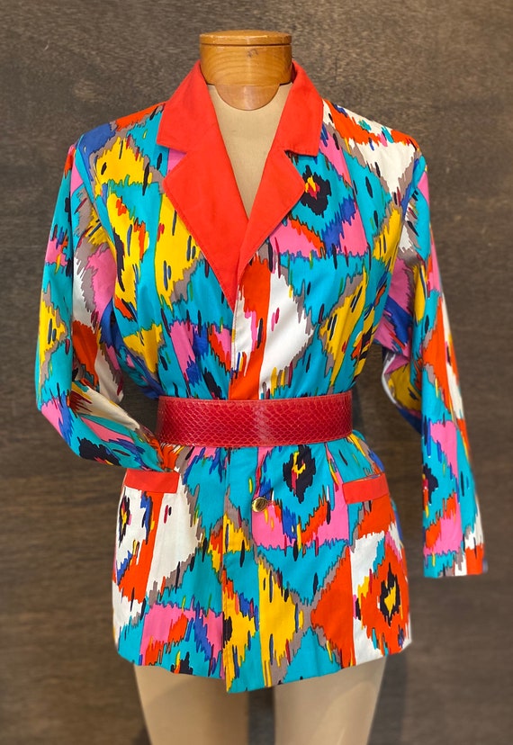 Vintage 1990’s Oversized Multi Colored Jacket
