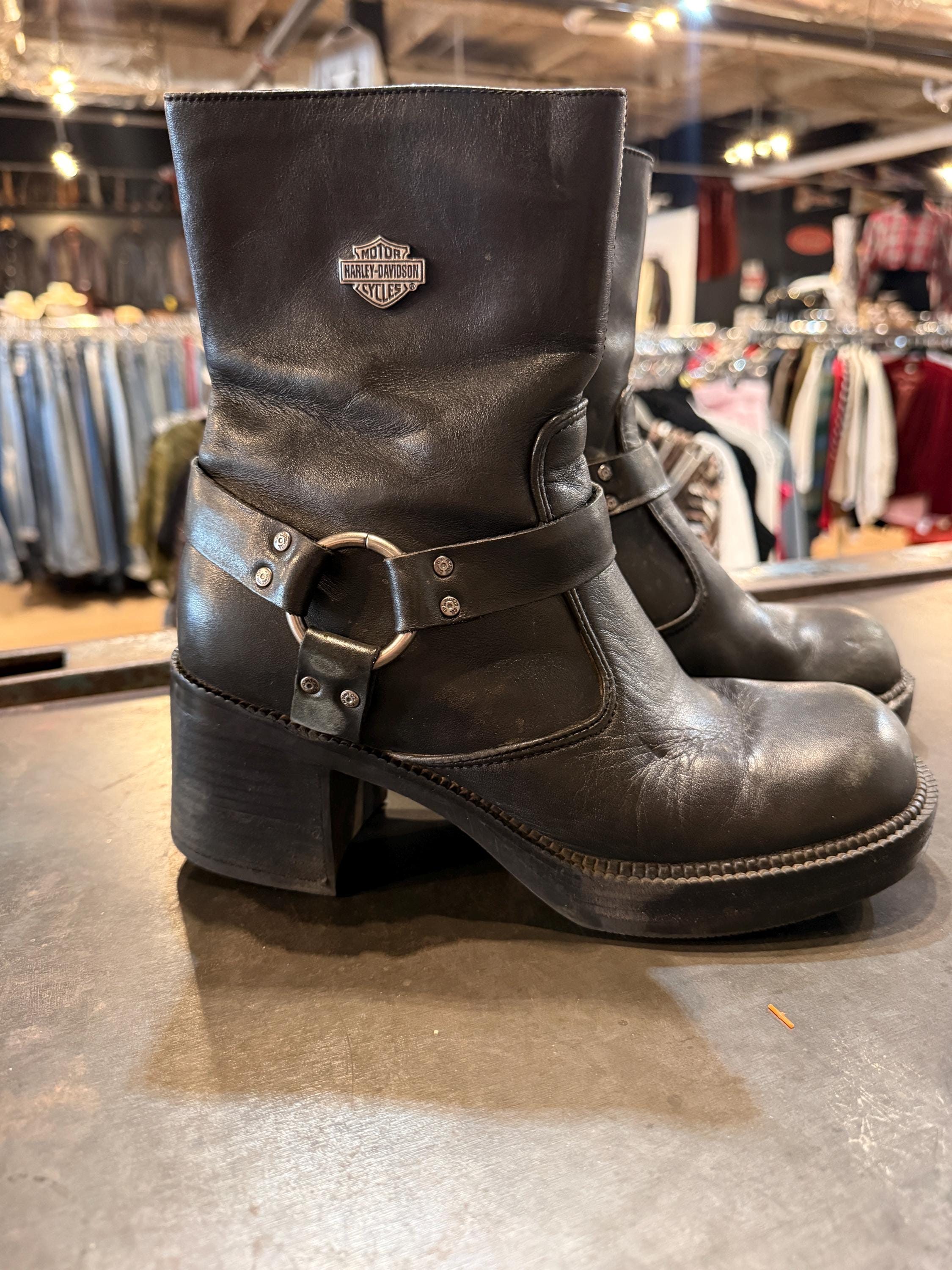 HARLEY-DAVIDSON ビンテージブーツ Harley Davidson Boots Vintage - Etsy