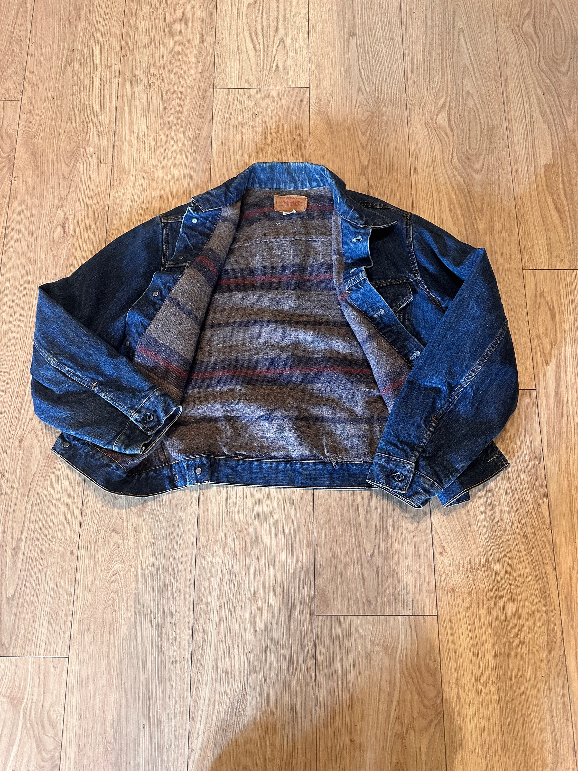 Vintage 1950's Levis Big E Blanket Lined Denim Jacket - Etsy