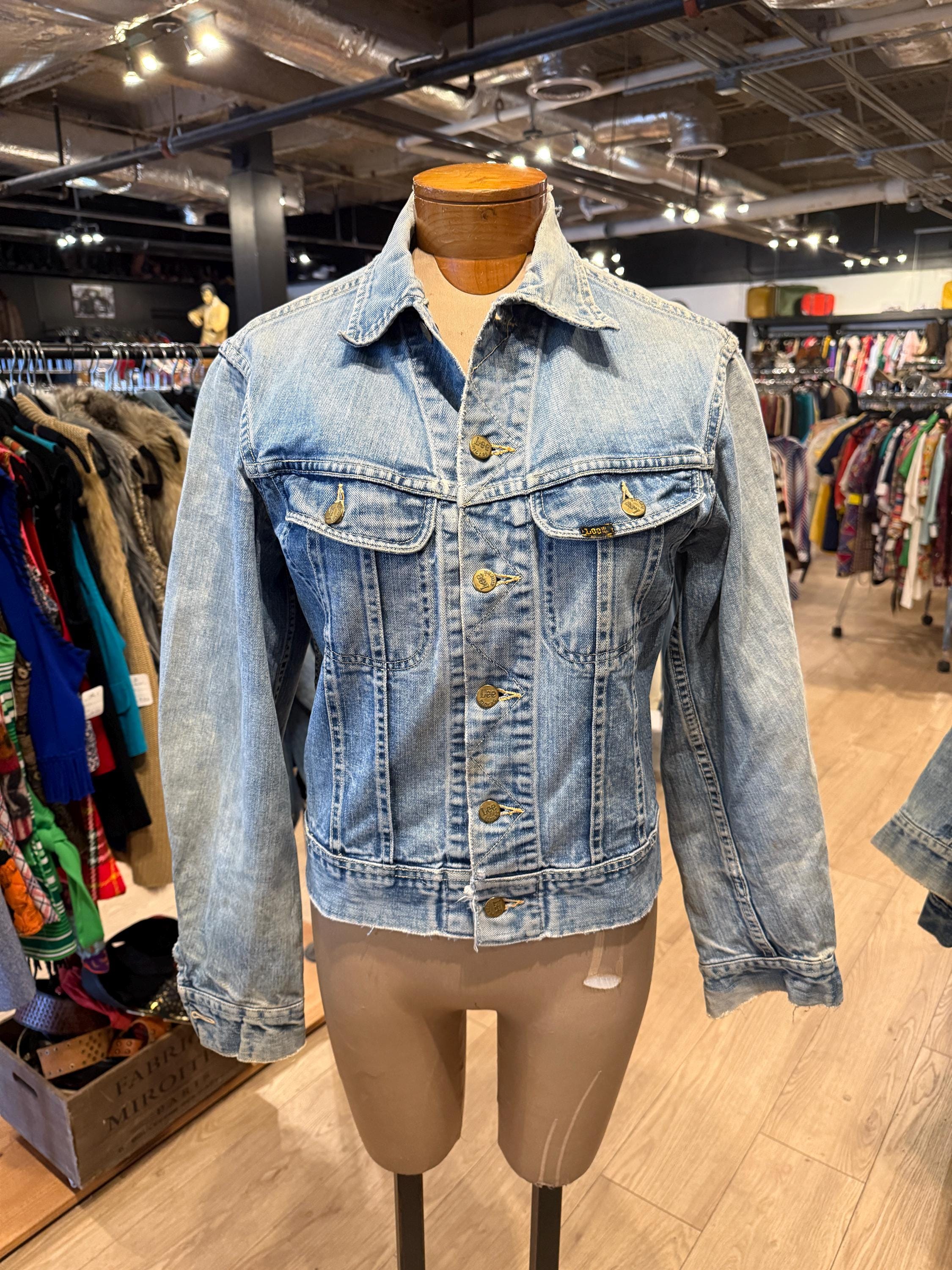 Vintage 1960s Lee 101-J Denim Jacket Sanforized Union Made in USA 