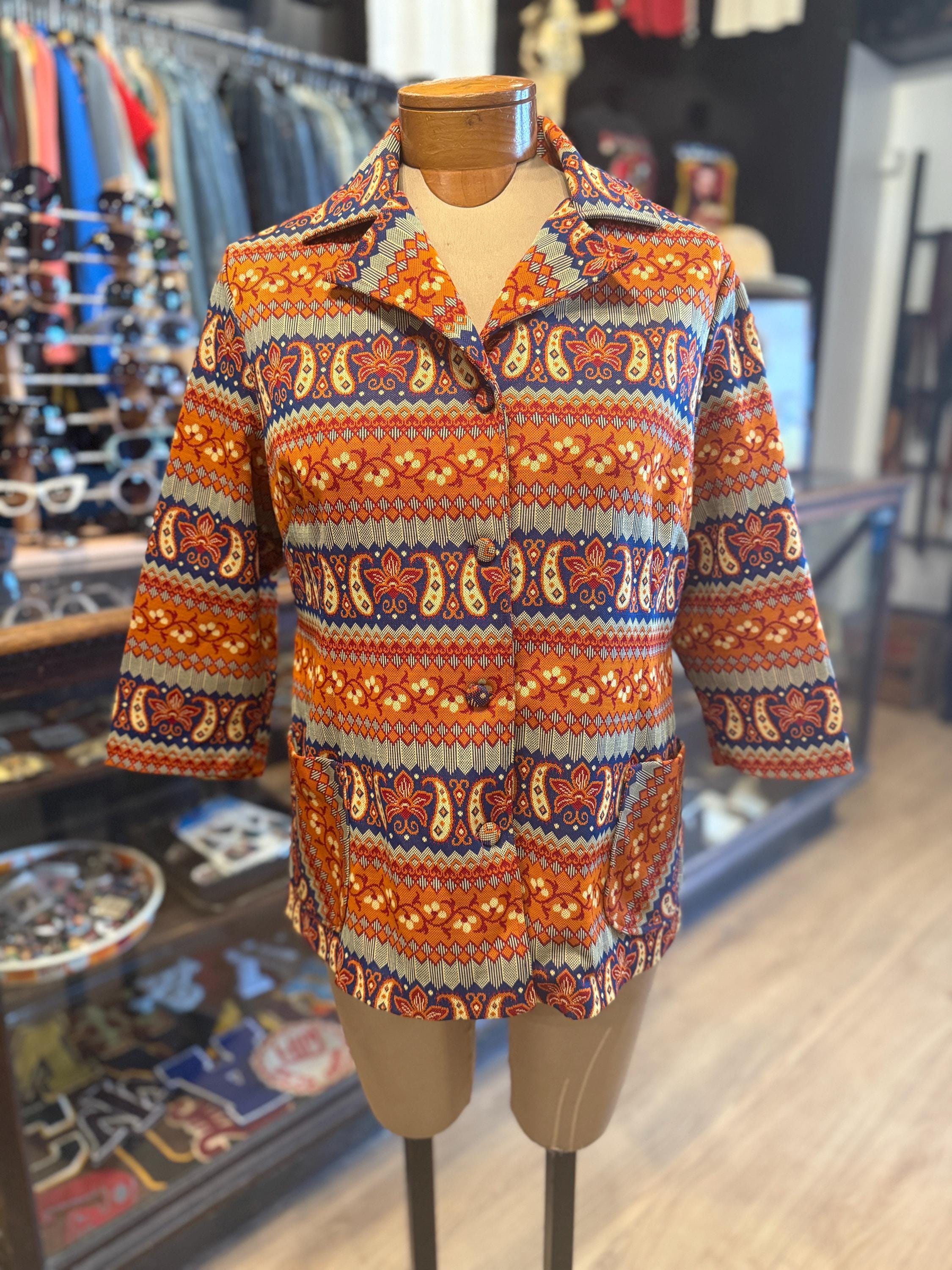 Vintage 70s Short Paisley Jacket