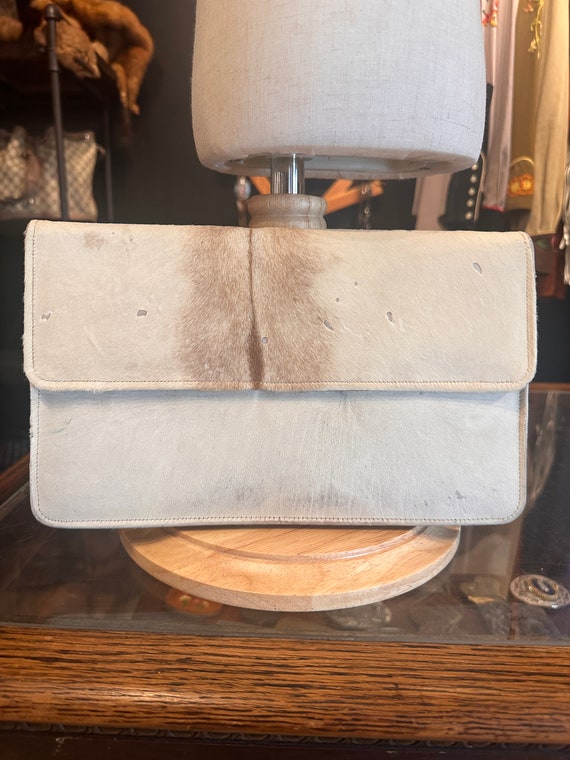 Vintage Ivory Pony Hair Clutch