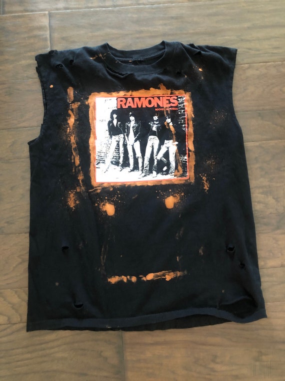 Custom Distressed Ramones Tshirt