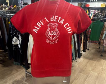 Vintage Original 1960's CHAMPION Running Man Short Sleeve Sweatshirt