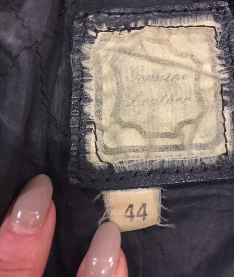 Vintage 80/'s Traditional Biker Motorcycle Jacket