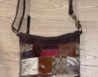 Coach SOHO Vintage Multicolor Patchwork Jacquard C's Logo