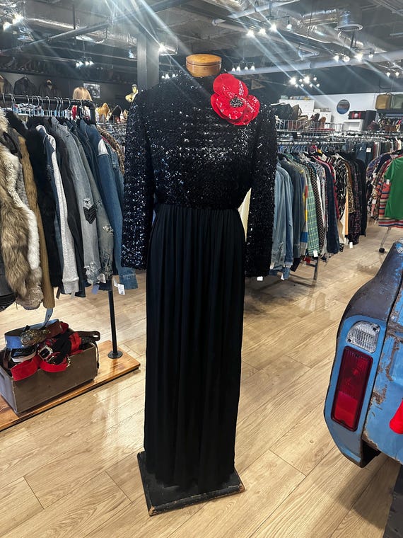 Vintage 1970's Sequins Maxi Dress